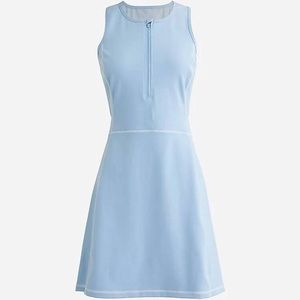 J. Crew Cloudstretch Half-Zip Sports Dress in Blue Mist